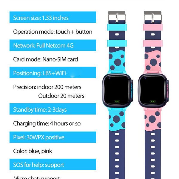 Đồng Hồ Thông Minh Định Vị Trẻ Em BabyKid BBK03 Chống Nước IPX67, Định Vị WiFi/LBS, Có Camera Chụp Ảnh Lén Từ Xa, Hỗ Trợ Tiếng Việt